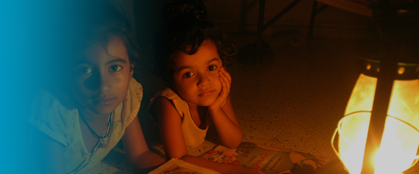 Photo d'enfants avec de la lumière