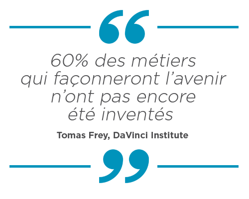 Citation de Thomas Frey : 60% des métiers qui façonnent l’avenir n’ont pas encore été découverts