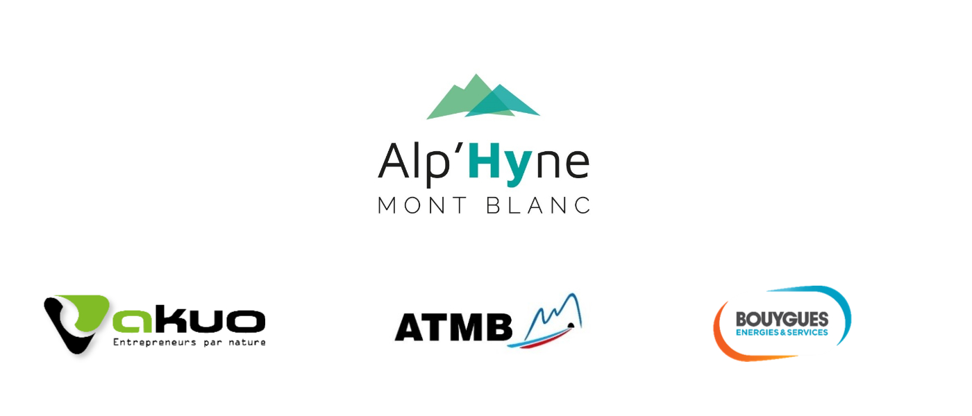 Logos Alp'Hyne ATMB Akuo Bouygues Energies & Services