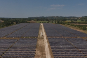 centrale photovoltaique vue du haut