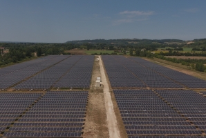 centrale photovoltaique vue du haut