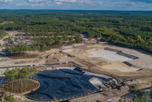 vue du haut center parcs construction