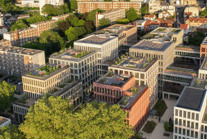 Vue aérienne de l'éco-campus Six Degrés